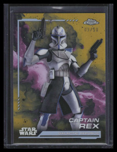 2024 Topps Chrome Star Wars Gold Refractor 137 Captain Rex 9/50