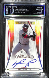 2023 Panini Flawless Distinguished Autographs Gold David Ortiz Auto 2/10 ARENA 9