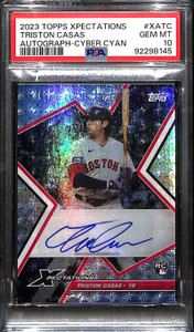 2023 Topps Xpectations Autographs Cyan Triston Casas Rookie Auto 6/10 PSA 10