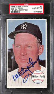 1964 Topps Giants 7 Whitey Ford PSA/DNA Certified Authentic Auto