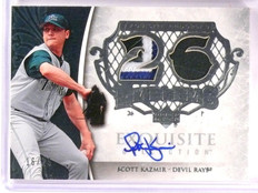 2006 UD Exquisite Scott Kazmir Emblems Jersey Patch Autograph #D16/25 #EESK