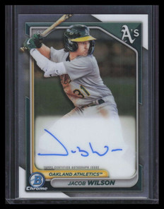 2024 Bowman Chrome Prospect Autographs CPAJWI Jacob Wilson Rookie Auto ID: 173010