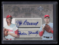 2005 UD Hall of Fame Signs Cooperstown Autograph Bunning Roberts Dual Auto 4/10