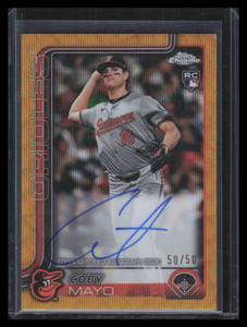 2025 Topps Chrome Rookie Autographs Gold Wave Refractor Coby Mayo RC Auto 50/50