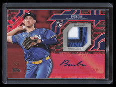 2025 Topps City Connect Swatch Autograph Relics Red Brooks Lee RC Patch Auto 5/5