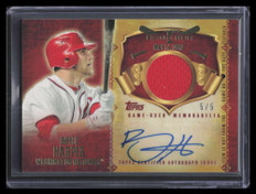 2015 Topps First Home Run Autograph Relics FHRARBH Bryce Harper Jersey Auto 5/5