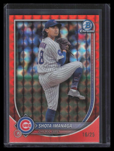 2025 Bowman Chrome Orange Geometric Refractor 19 Shota Imanaga 16/25