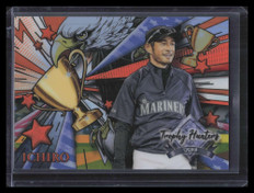2022 Stadium Club Chrome Trophy Hunters Orange Refractor rl25 Ichiro Suzuki 3/25