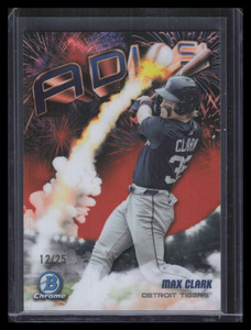 2025 Bowman Chrome Adios Orange Refractor ad20 Max Clark Rookie 12/25