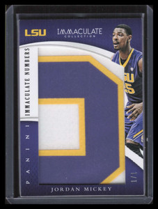 2015 Immaculate Collegiate Multisport Numbers 77 Jordan Mickey Rookie Patch 1/1