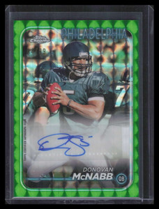 2024 Topps Chrome Autographs Green Geometric Refractor Donovan McNabb Auto 64/99