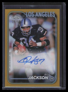 2024 Topps Chrome Legends Autographs Gold Refractor CLABJ Bo Jackson Auto 28/50