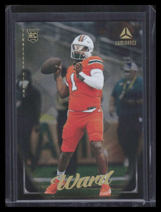 2025 Panini Luminance Black 101 Cam Ward Rookie 7/75