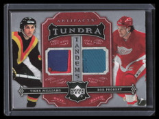 2007-08 Artifacts Tundra Tandems Red TTWP Tiger Williams Probert Dual Patch 1/10