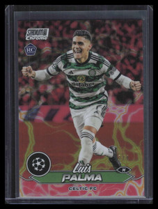 2023-24 Stadium Club Chrome Red Orange Electric Charge Refractor Luis Palma RC 4