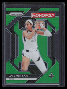 2024 Panini Prizm Monopoly WNBA Insert Neon Green Refractor A'Ja Wilson 9/10