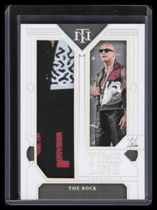 2024 Panini National Treasures WWE Timeline Materials Silver The Rock Patch 6/25