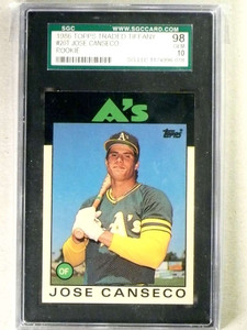 1986 Topps Traded Tiffany Jose Canseco rc rookie #20T SGC 98= 10