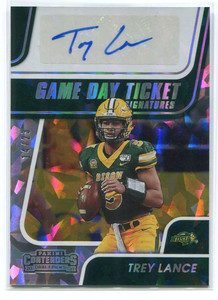 2021 Panini Contenders Game Day Ticket Cracked Ice Trey Lance Rookie Auto 14/23