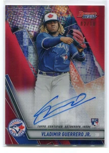 2019 Bowman's Best of '19 Red Refractor Vladimir Guerrero Jr. Rookie Auto 2/10
