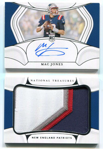 2021 Panini National Treasures Booklet 6 Mac Jones Rookie Patch Auto 19/99