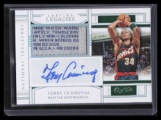 2020-21 National Treasures Lasting Legacies Terry Cummings Laundry Tag Auto 1/1