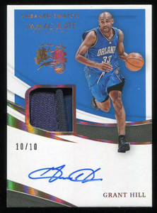 2020-21 Immaculate Sneaker Swatches Signatures 8 Grant Hill Shoe Auto 10/10
