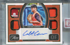 2022 Panini Three &amp; Two Autographs Emerald Colton Cowser Rookie Patch Auto 3/5