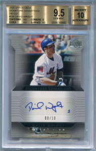 2005 Upper Deck Signature Sensations Die-Cut David Wright Auto 8/10 BGS 9.5 10