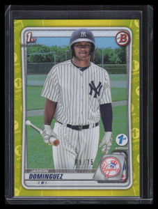 2020 Bowman 1st Edition Yellow Foil bfe8 Jasson Dominguez Rookie 69/75