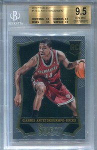 2013-14 Select 178 Giannis Antetokounmpo Rookie BGS 9.5 Quad 9.5 Subgrades