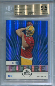 2005 Reflections Blue 300 Aaron Rodgers Rookie 53/99 BGS 9.5 GEM MINT