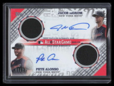 2019 Topps Update All Star Stitches deGrom Alonso Rookie Dual Jersey Auto 9/25