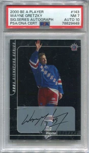 2000-01 BAP Signature Series Autographs 143 Wayne Gretzky Auto SP PSA 7 NM 10