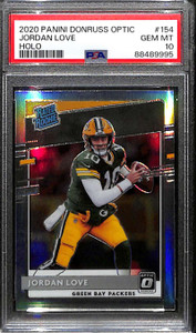 2020 Donruss Optic Holo Refractor 154 Jordan Love RR Rated Rookie PSA 10 GEM MT