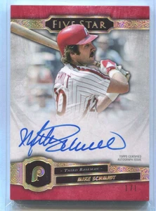 2021 Topps Five Star Autographs Red FSAMSQ Mike Schmidt Auto 1/1