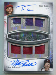 2024 Topps Sterling Sets Autograph Mike Schmidt Trea Turner Patch Auto 1/1