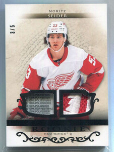 2021-22 Artifacts Materials Black II Moritz Seider Rookie Laundry Tag Patch 3/5