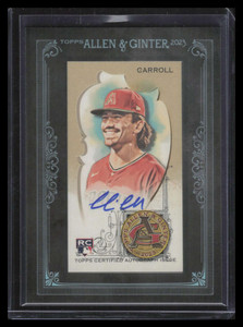2023 Topps Allen Ginter Framed Mini Autographs Black Corbin Carroll RC Auto /25