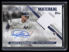 2024 Topps Major League Material Autographs Jasson Dominguez RC Jersey Auto /50