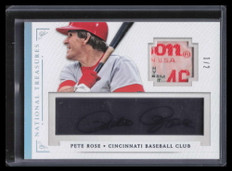 2014 National Treasures Signature Materials Pete Rose Laundry Tag Patch Auto 1/2