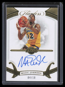 2019-20 Panini Flawless Flawless Autographs Gold 2 Magic Johnson Auto 4/10