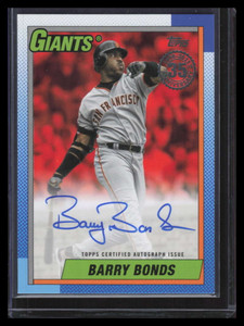 2025 Topps '90 Topps Autographs Orange 90abbo Barry Bonds Auto 1/25 Giants