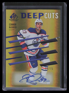 2023-24 SP Game Used Deep Cuts Autographs dc3 Connor McDavid Auto 8/75