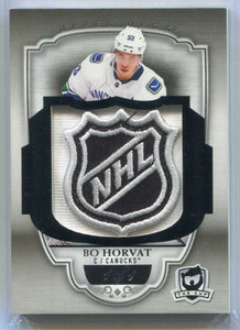 2018-19 The Cup Black Shield 53 Bo Horvat NHL Shield Logo Patch 1/1