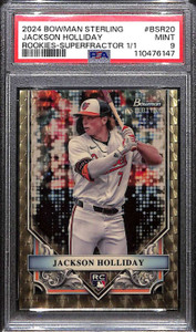 2024 Bowman Sterling Rookies Superfractor bsr20 Jackson Holliday RC 1/1 PSA 9