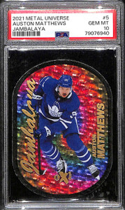 2021-22 Metal Universe Jambalaya 5 Auston Matthews PSA 10 GEM MT