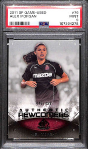 2011 SP Game Used 76 Alex Morgan Rookie 446/499 Authentic Newcomers PSA 9 MINT