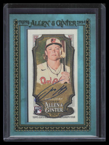2024 Topps Allen and Ginter Mini Autographs Blue Jackson Holliday RC Auto 1/50