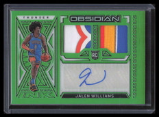 2022-23 Panini Obsidian Ink Green Flood Jalen Williams RC Dual Patch Auto 5/20